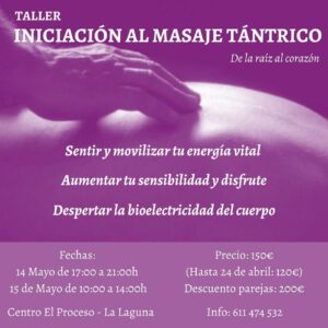 TALLER INICIACION MASAJE TÁNTRICO TENERIFE